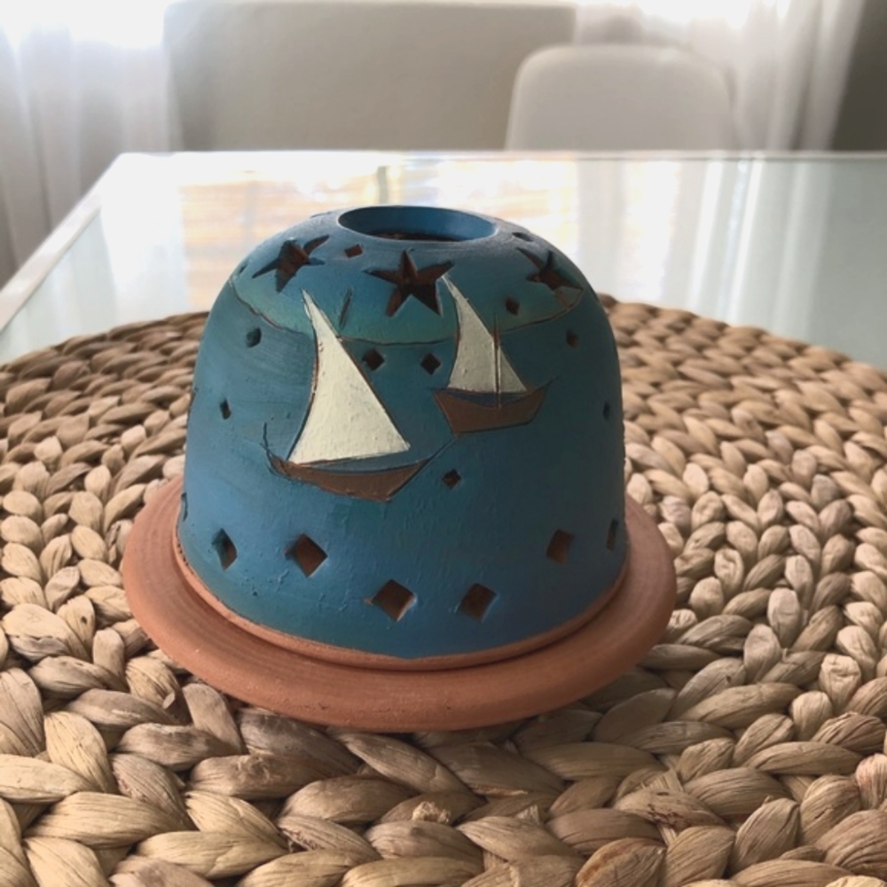 Nautical Sailboat Ceramic Warmer